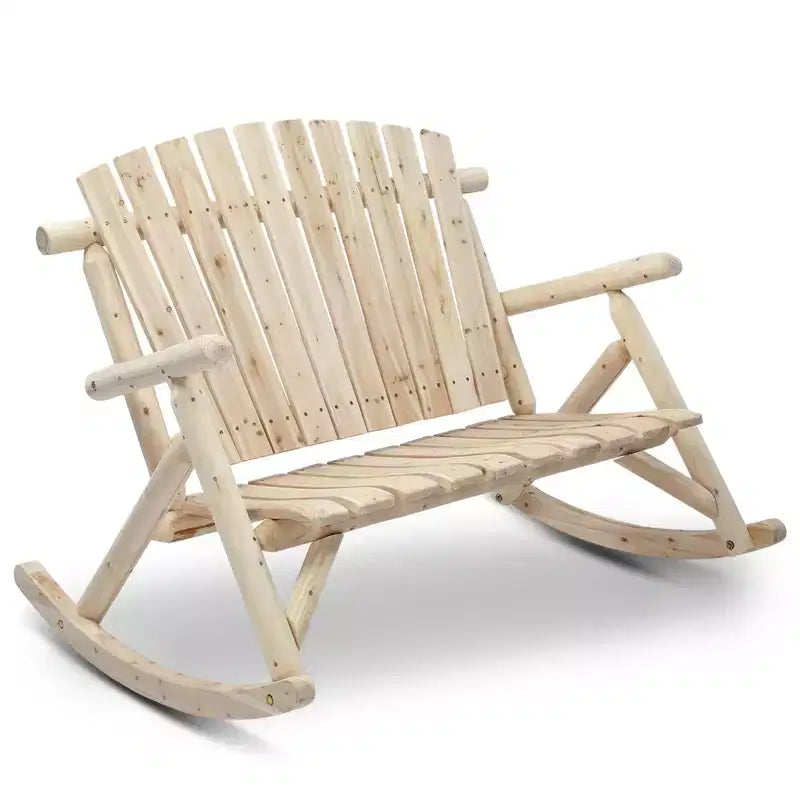 Karl Home | 47 Zoll hohe Outdoor-Schaukelbank aus Massivholz