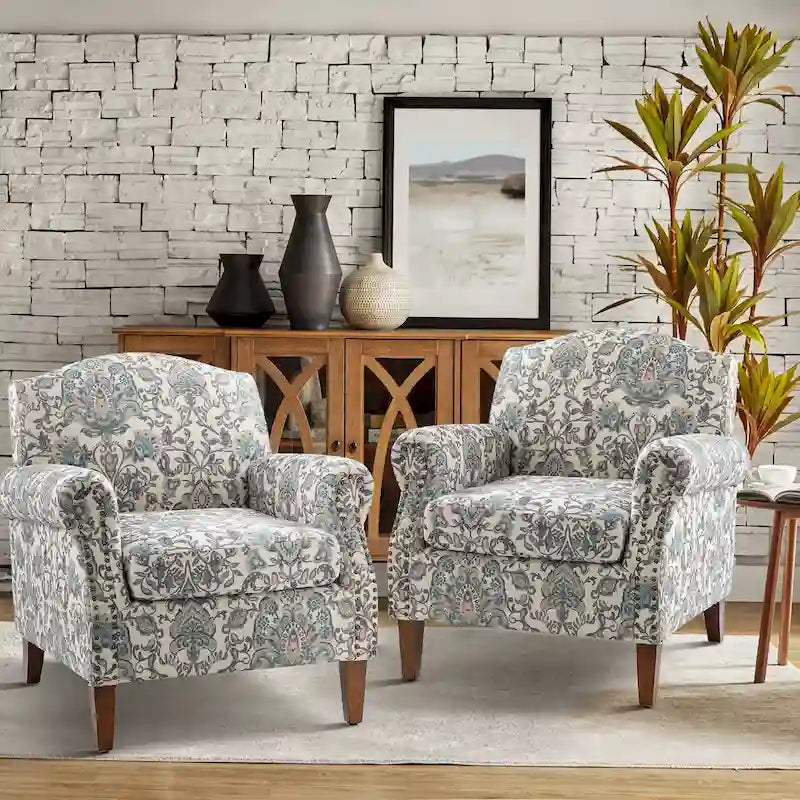 Giampiero Wohnzimmer-Sessel mit Ziernägeln, 2er-Set von HULALA HOME