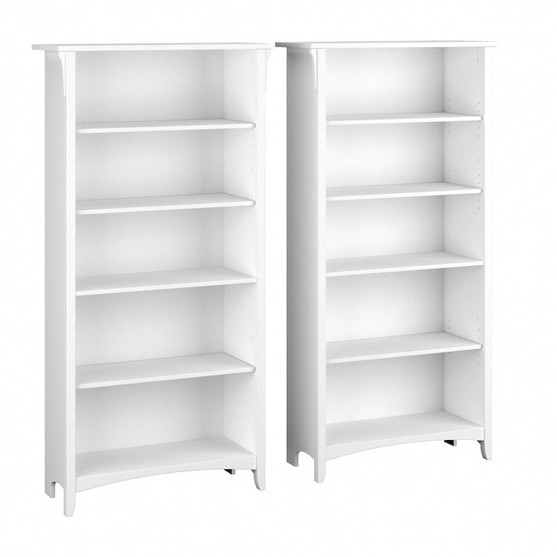 Salinas hohes Bücherregal mit 5 Ablagefächern (2er-Set) von Bush Furniture