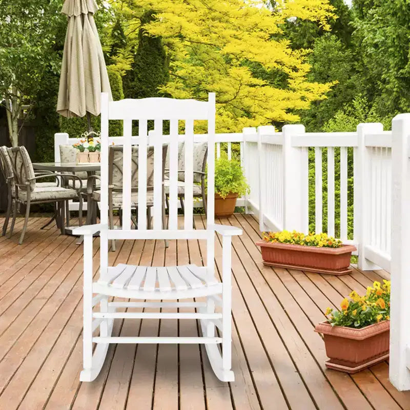 Karl Home | 24-Zoll-Terrassen-Schaukelstuhl aus Massivholz