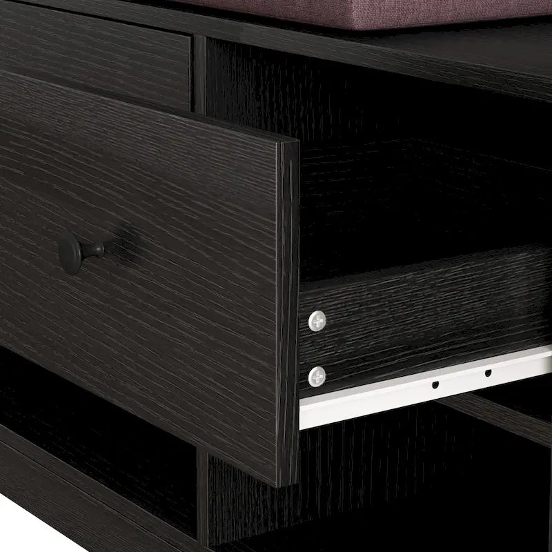 GDFStudio – Finn Multifunktionale Garderobe mit Schuhbank, Lochwand und viel Stauraum
