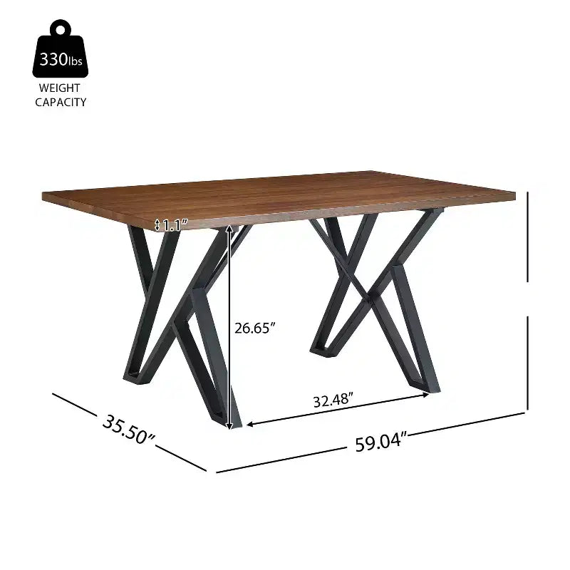 5-teiliges Esstisch-Set mit 4 Essstühlen und rundem/eckigem Tisch, Schwarz+Natur/Walnuss-ModernLuxe