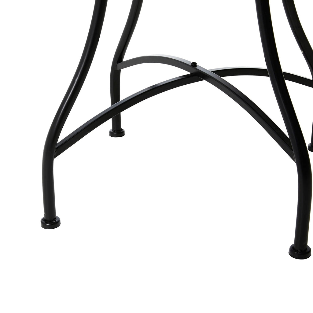 Glitzhome Klappbares Bistro-Set aus Metall für den Außenbereich, 3-teilig, Terrassentisch und Stühle