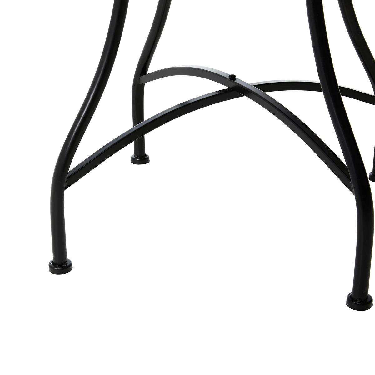 Glitzhome Klappbares Bistro-Set aus Metall für den Außenbereich, 3-teilig, Terrassentisch und Stühle