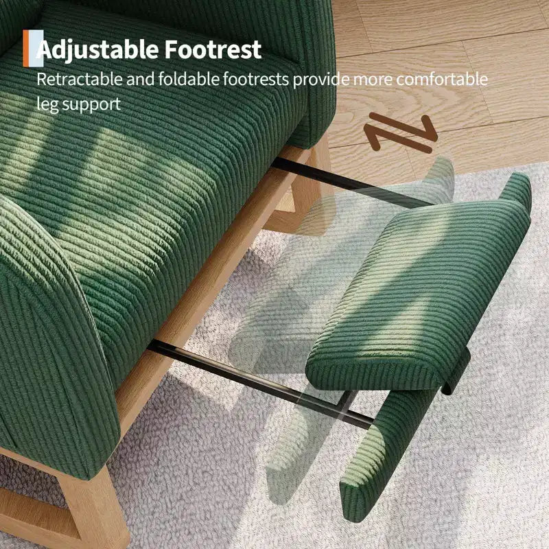 Moderner Schaukelstuhl mit Kissen & Seitentaschen, für Wohnzimmer, Schlafzimmer
