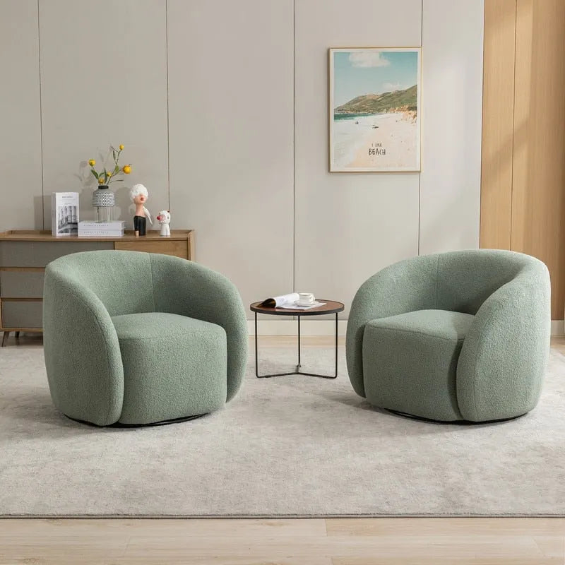 SEYNAR Moderner Glamour-Polstersessel, 360-Grad drehbar, 2er-Set