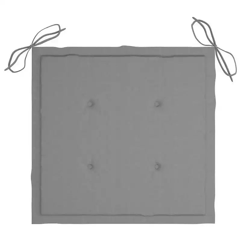 vidaXL 8er-Set stapelbare Gartenstühle aus Teakholz mit grauen Auflagen – Langlebige Garten-/Außenmöbel