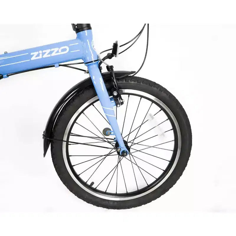 ZiZZO Via 7-Gang Aluminium 20 Zoll Faltrad – Himmelblau