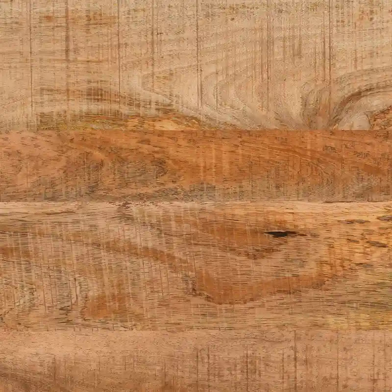 99 cm handgefertigte Farmhouse-Konsole aus Mangoholz, mit 2 Schubladen und 2 Türen, rustikales Braun