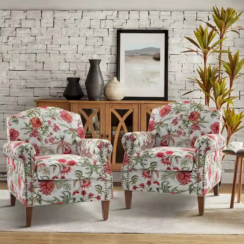 Giampiero Wohnzimmer-Sessel mit Ziernägeln, 2er-Set von HULALA HOME