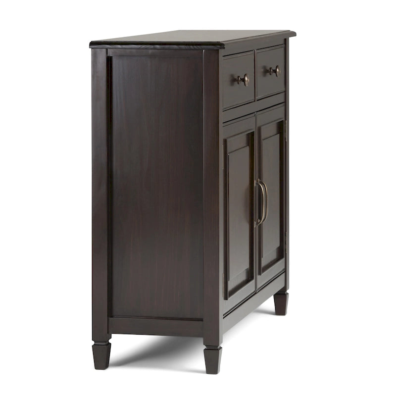 WYNDENHALL Hampshire 40 Zoll breiter Aufbewahrungsschrank für den Eingangsbereich aus Massivholz im traditionellen Stil - 40w x 15t x 36h