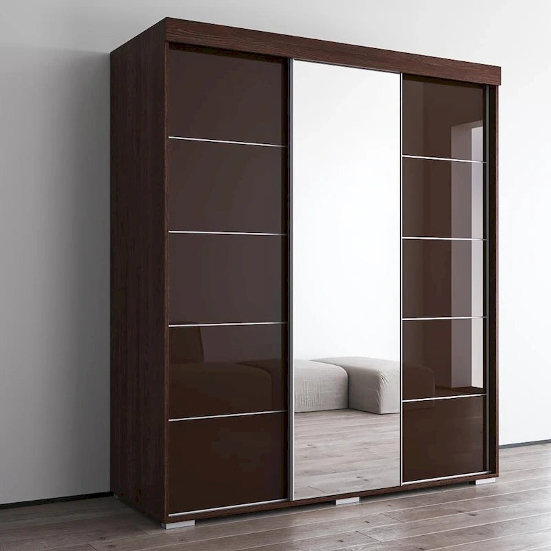 Aria Moderner 3-türiger Kleiderschrank mit Spiegel