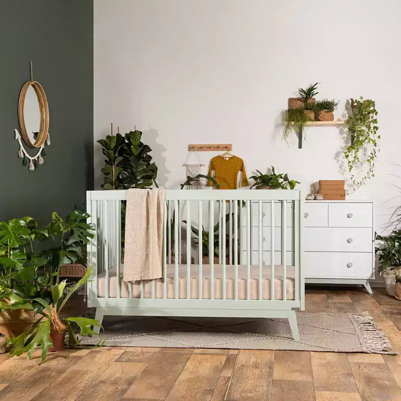 3-in-1 umwandelbares Kinderbett, massives europäisches Buchenholz, GREENGUARD Gold-zertifiziert, hergestellt in Italien