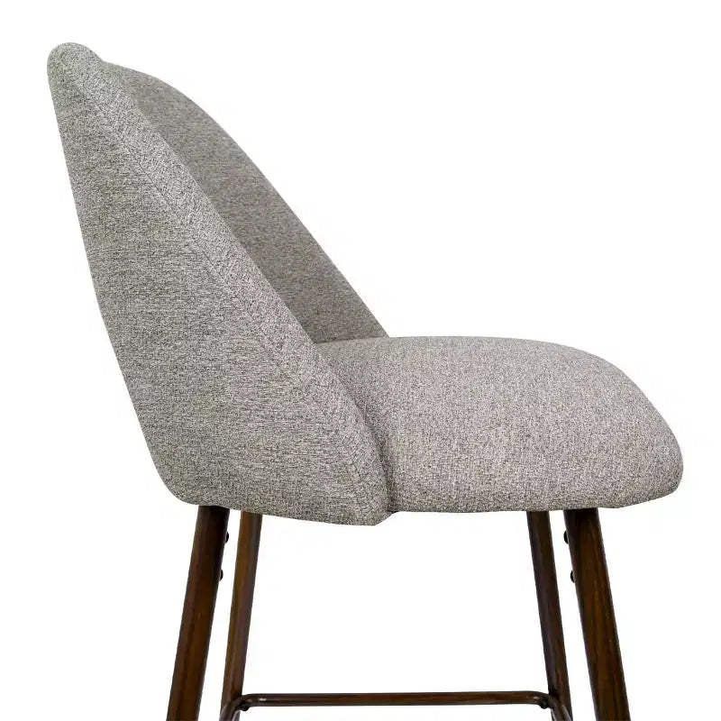 3er-Set Mid-Century Modern Barhocker in Thekenhöhe, 26 Zoll gepolsterte Kücheninselstühle mit Metallbeinen in Walnuss-Optik - Panipeachy