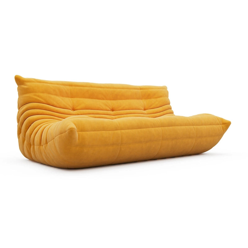 3-Sitzer Wildleder-Stoff Bodensofa Lazy Sofa für das Wohnzimmer