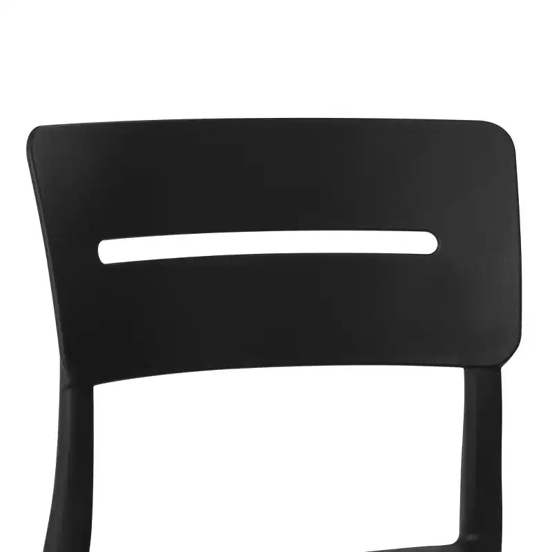 WestinTrends Playa Modern 5-teiliges Essgruppe aus Kunstharz für die Terrasse mit stapelbaren Terrassenstühlen