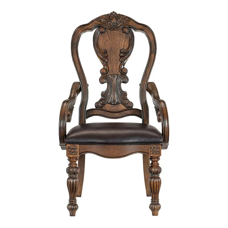 9-teiliges Esszimmer-Set mit Esstisch und Erweiterung, 2x Armlehnsesseln und 6x Stühlen