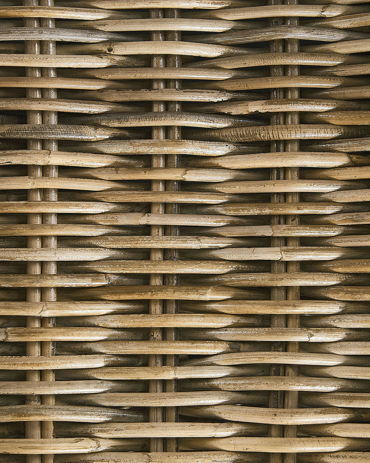Gartenliege mit Fußstütze aus Naturrattan