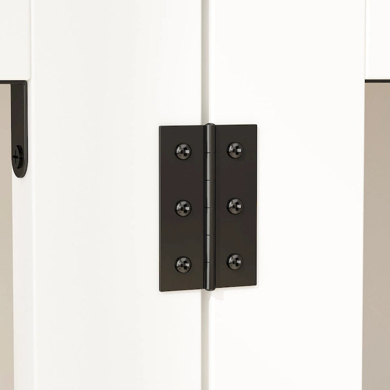 Moderne Hundebox für große Hunde mit Staufächern – elegantes Espresso-Finish