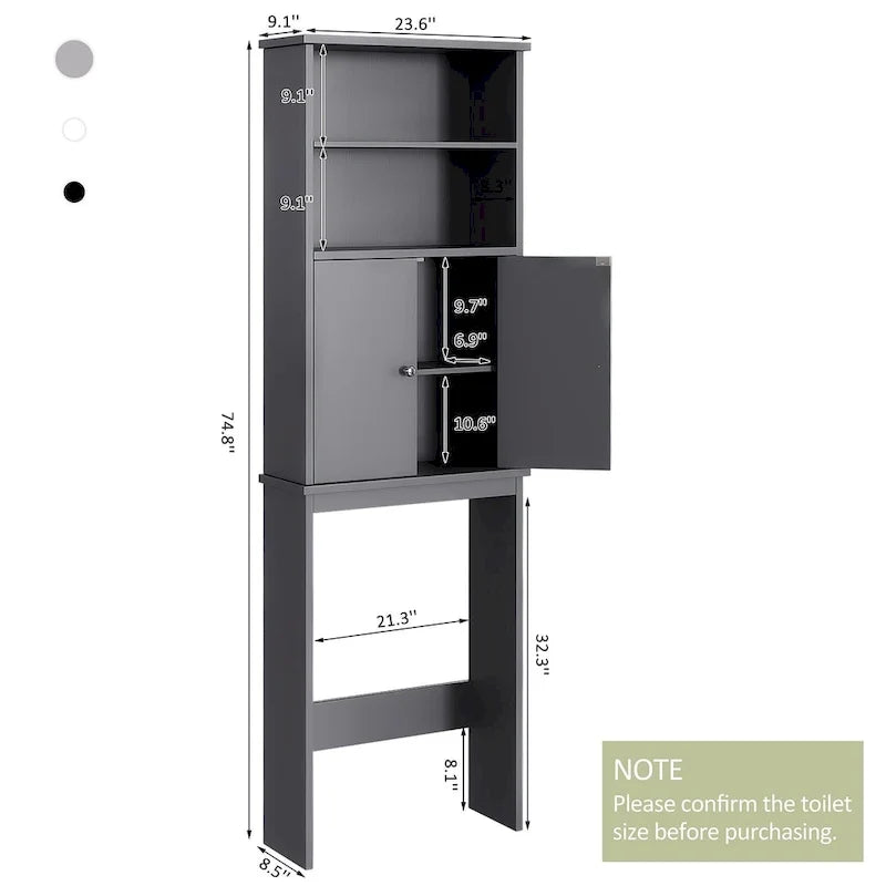 Futzca Toiletten-Überbauschrank mit Tür