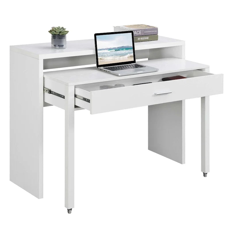 Convenience Concepts Newport JB Konsolentisch/Schreibtisch mit Schublade und Aufsatzaufsatz