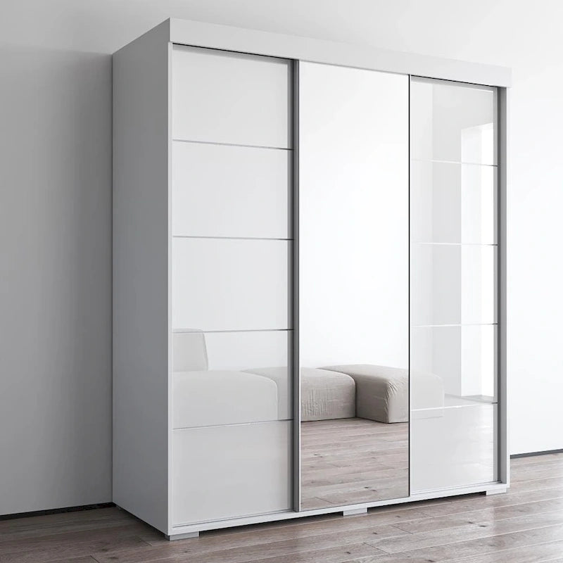 Aria Moderner 3-türiger Kleiderschrank mit Spiegel