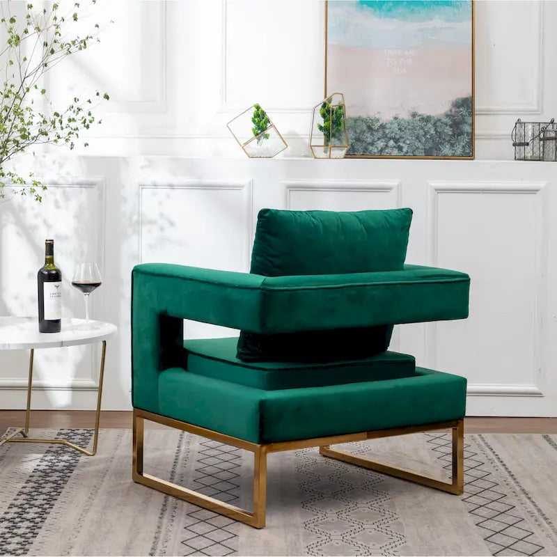 Roundhill Furniture Lenola zeitgenössischer gepolsterter Akzentsessel