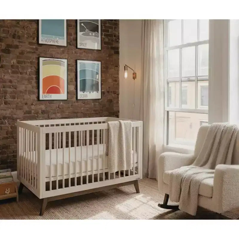 3-in-1 umwandelbares Kinderbett, massives europäisches Buchenholz, GREENGUARD Gold-zertifiziert, hergestellt in Italien