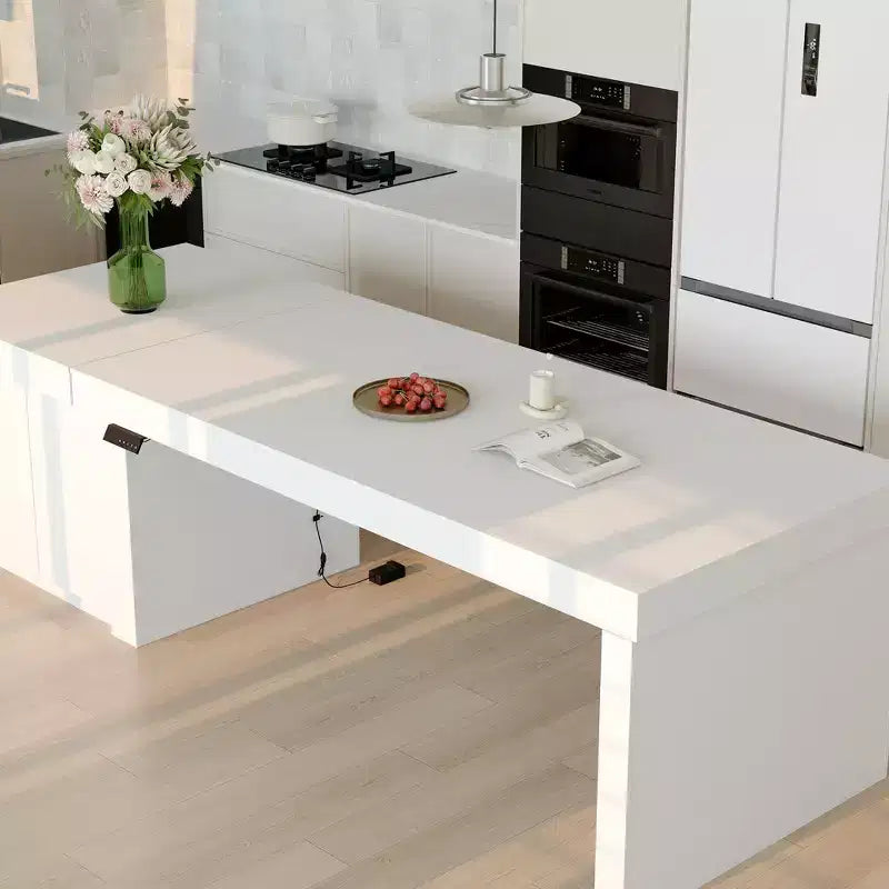Hitow moderner 110W Hubtisch mit 3 Höhenspeichern, 119 cm max. Höhe, 68 kg Tragkraft, intuitive Bedienung, Kücheninsel/Frühstückstheke