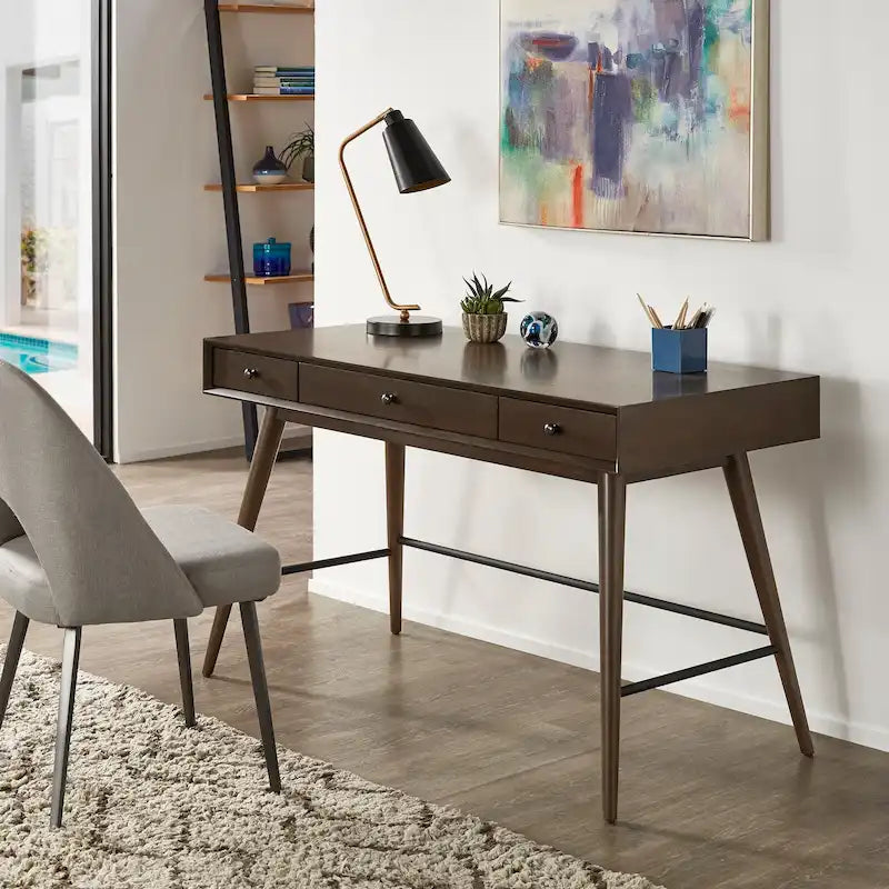 Aksel Wood Schreibtisch mit 3 Schubladen von iNSPIRE Q Modern