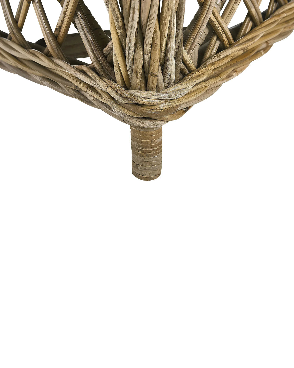 Gartenliege mit Fußstütze aus Naturrattan
