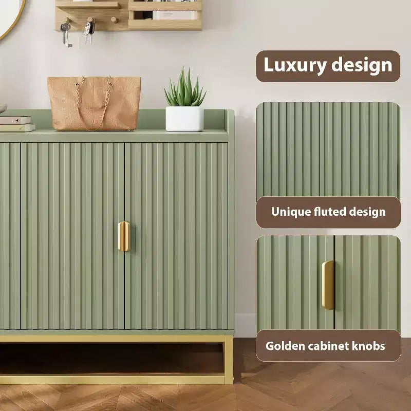 Buffetschrank mit Stauraum-Sideboard, 4 Türen, 120 cm breit, modernes Medien-Sideboard