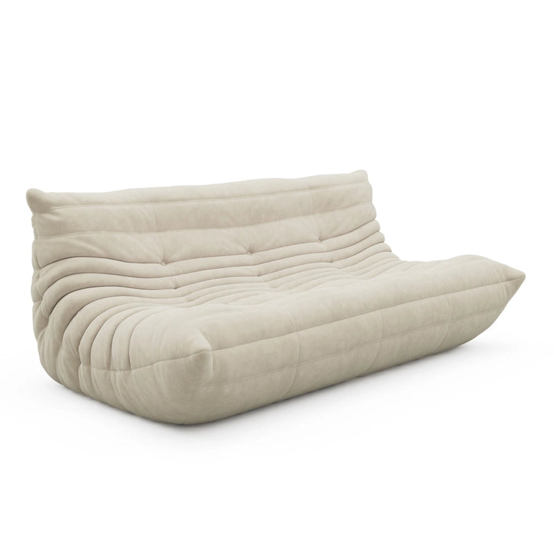 3-Sitzer Wildleder-Stoff Bodensofa Lazy Sofa für das Wohnzimmer