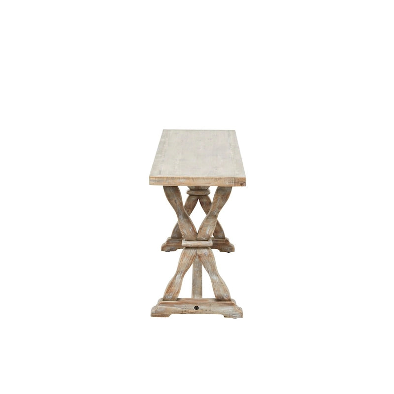 Holz-Konsolentisch oder Bank mit Used-Effekt - Braun - Roche River Decor