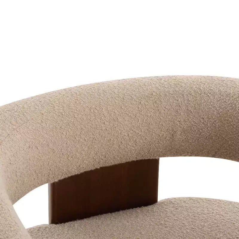 Christopher Knight Home Noah moderner Akzent-Sessel mit Polsterung und Gestell aus Kautschukholz