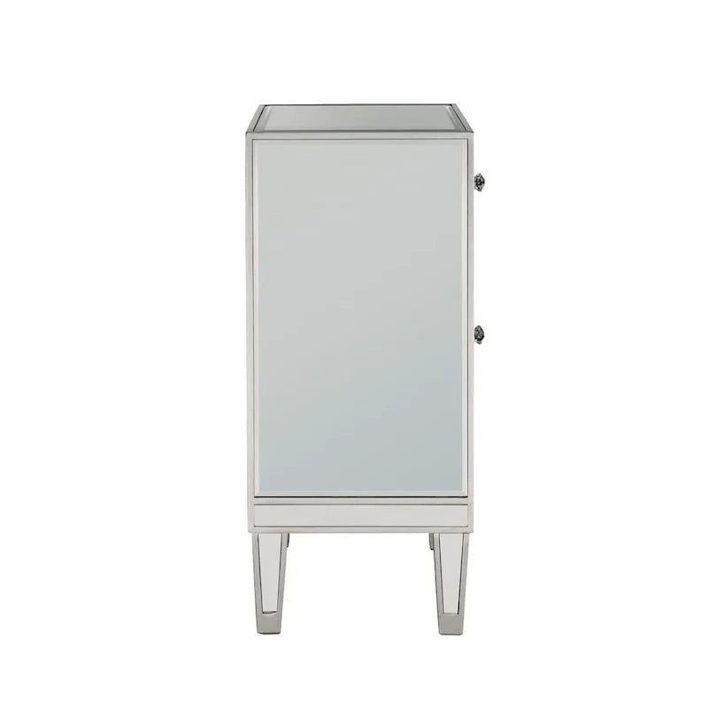 Reflexion Collection, 46 cm breiter, verspiegelter Nachttisch mit 1 Schublade in Rosa