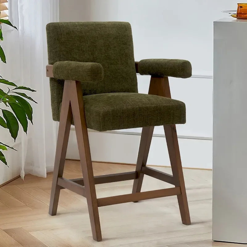 Moderne gepolsterte Thekenhocker, einzeln
