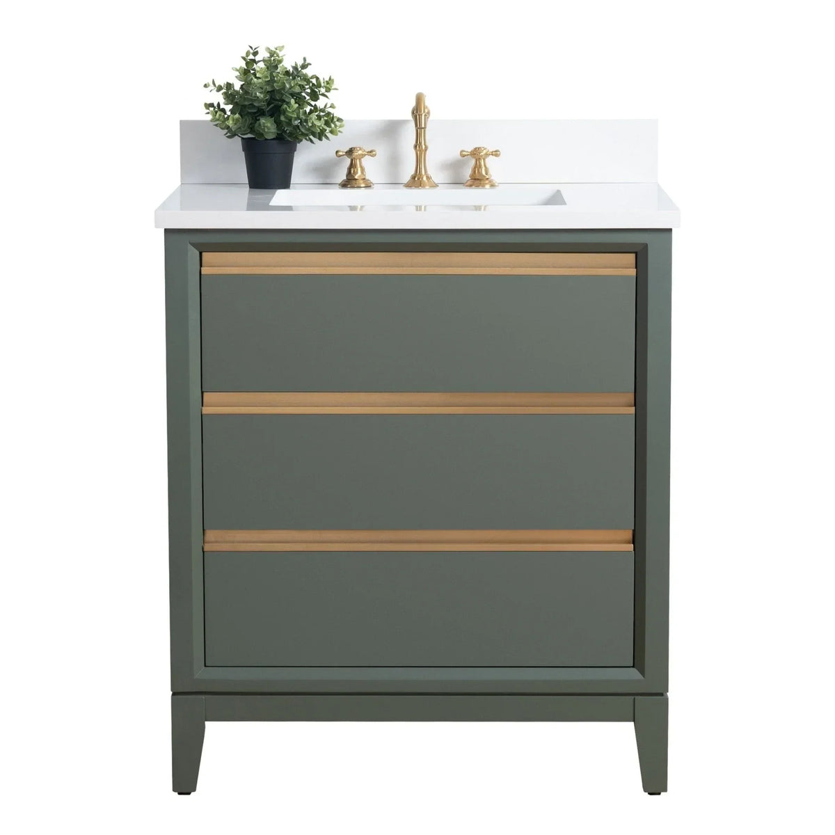 Vanity Art Badezimmerschrank mit Keramikwaschbecken und Platte aus technischem Marmor
