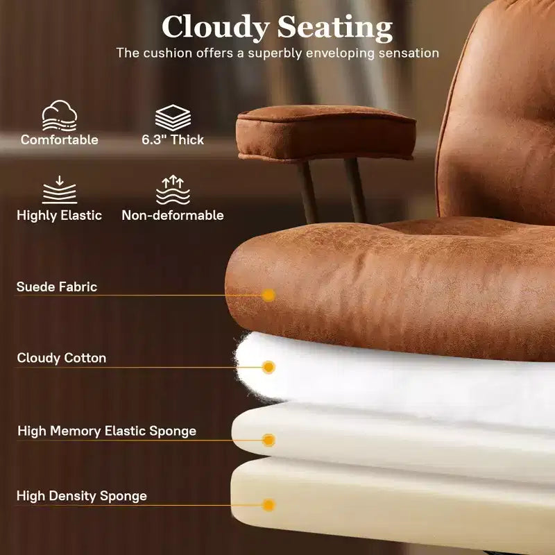 HOMLUX ergonomischer Chefsessel mit hoher Rückenlehne und Neigefunktion, komfortabler Lenden- und Nackenstütze
