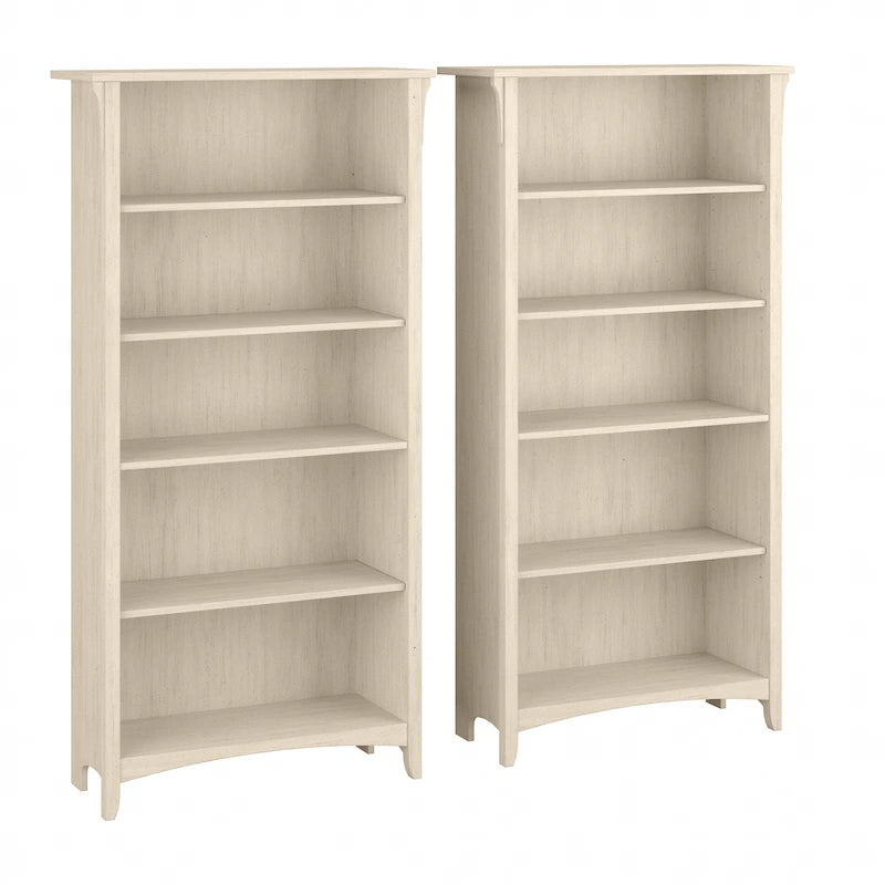 Salinas hohes Bücherregal mit 5 Ablagefächern (2er-Set) von Bush Furniture
