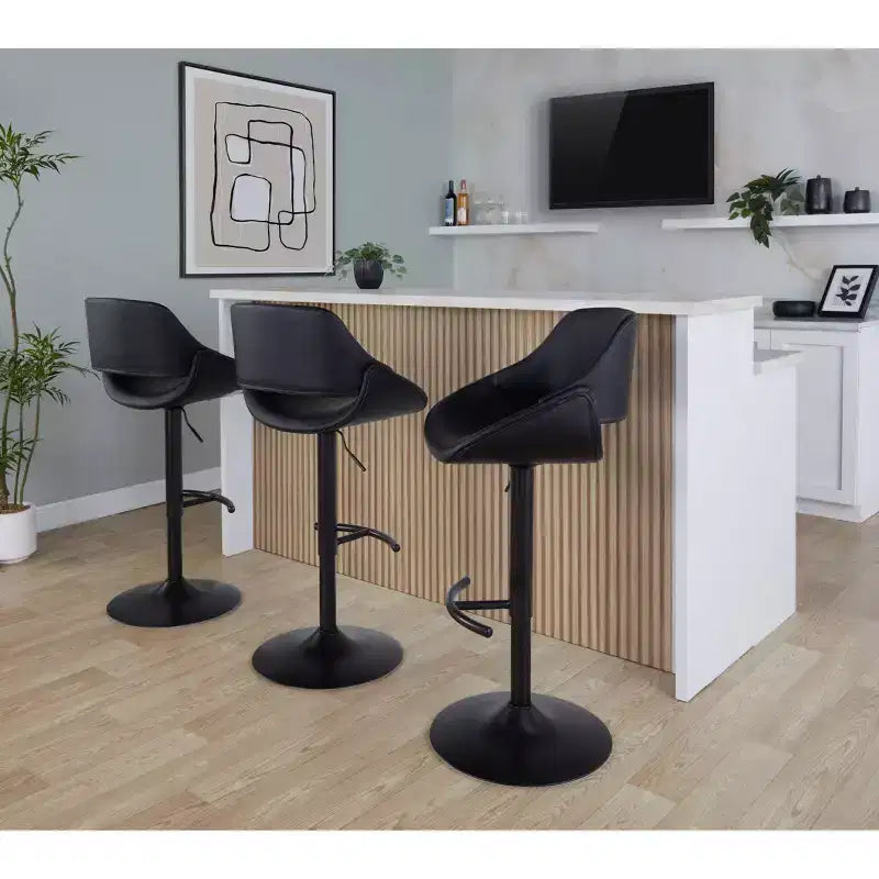 LumiSource 2er-Set Fabrico Verstellbare Barhocker PU