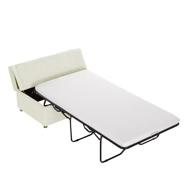 Wandelbares Twin-Size-Schlafsofa mit Bettkasten und Matratze – platzsparendes Gästebett für Wohnzimmer und Wohnung