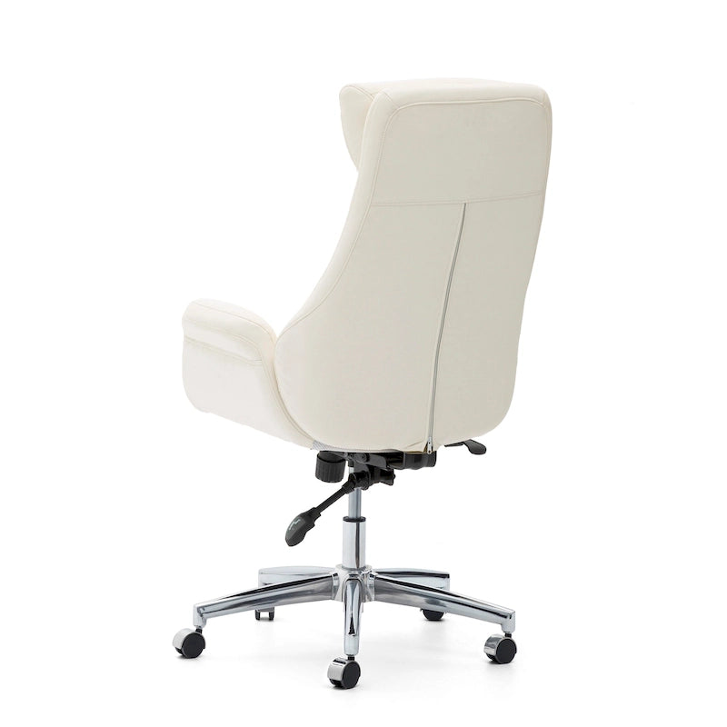 Glitzhome 48-Zoll Mid-Century verstellbarer Drehstuhl aus Kunstleder fürs Büro