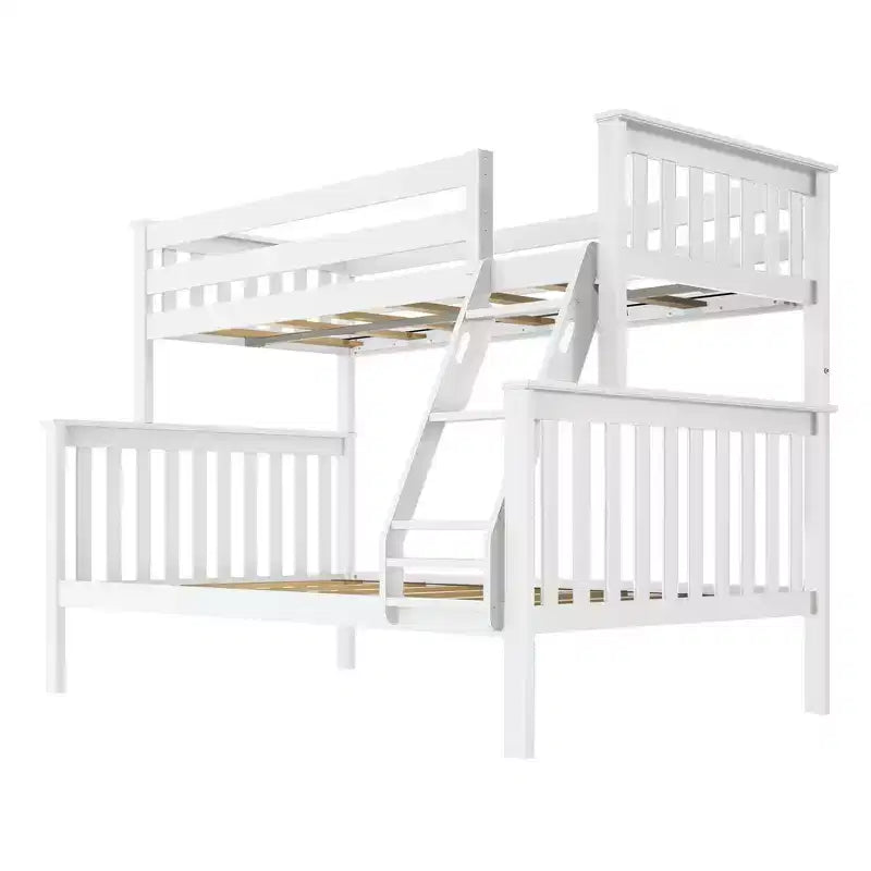 Max & Lily Etagenbett, oben Einzelbett, unten Doppelbett, Massivholz-Etagenbett mit Leiter für Kinder