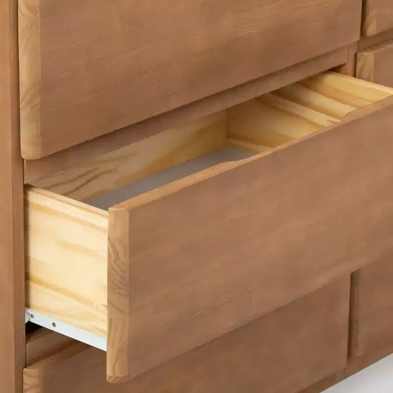 Massivholz-Kommode im Landhausstil mit 6 Schubladen