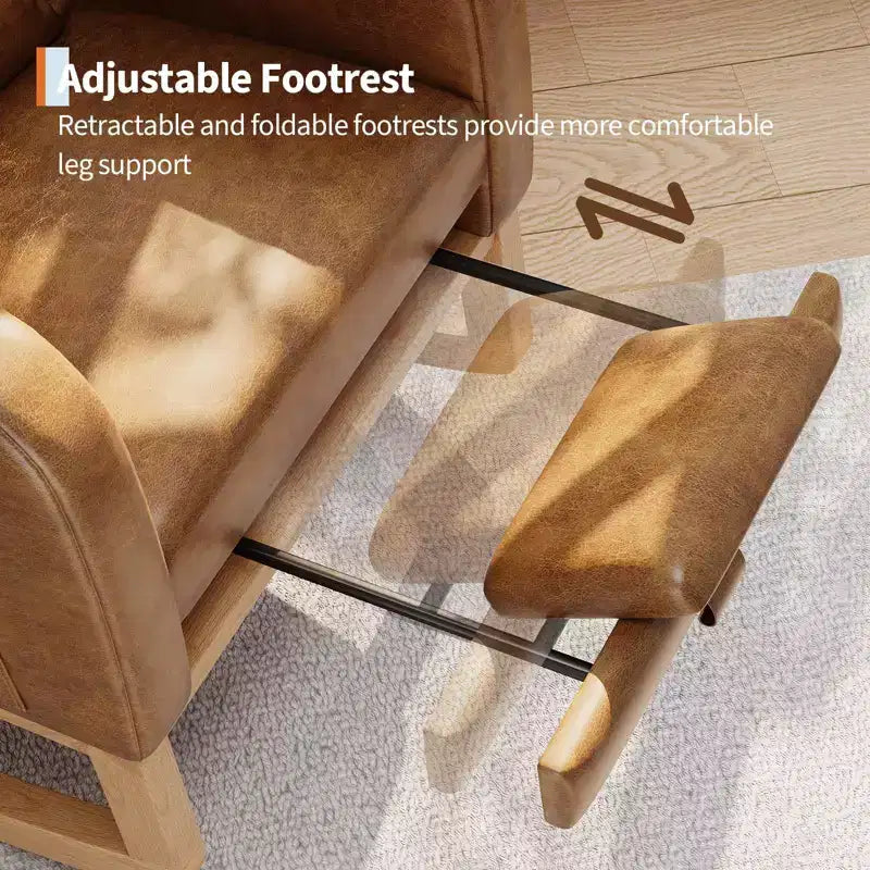 Moderner Schaukelstuhl mit Kissen & Seitentaschen, für Wohnzimmer, Schlafzimmer