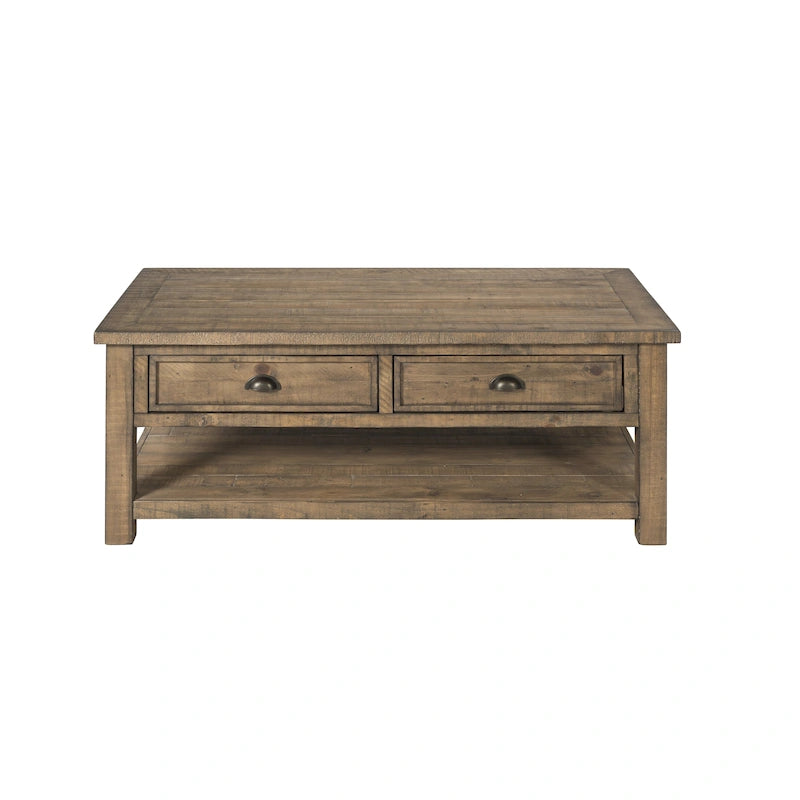 The Gray Barn Downington Couchtisch aus Massivholz mit 2 Schubladen