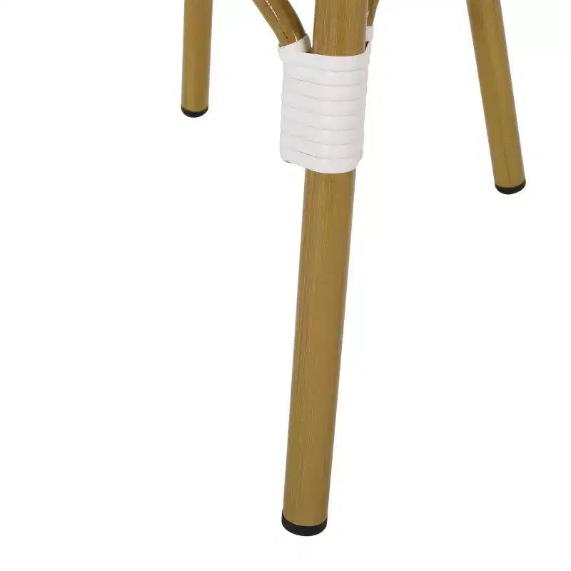 Christopher Knight Home Baron Bistro-Stühle mit geflochtenem Rattan und Aluminiumgestell (4er-Set)