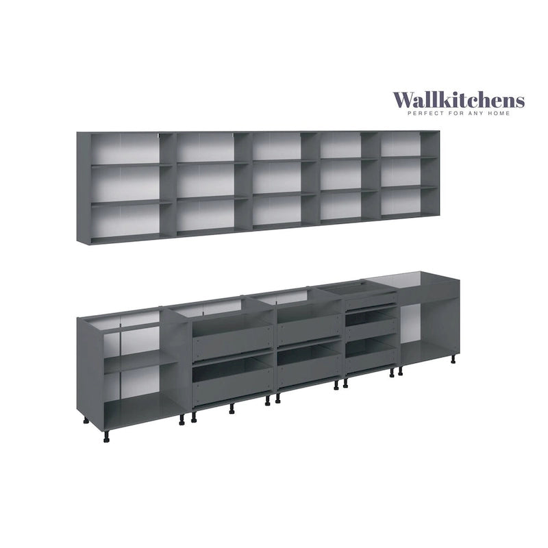 Kitchen Signature Collection Weiß glänzend, farbige Grundierung, Größe 13 Fuß breit – 153 x 24