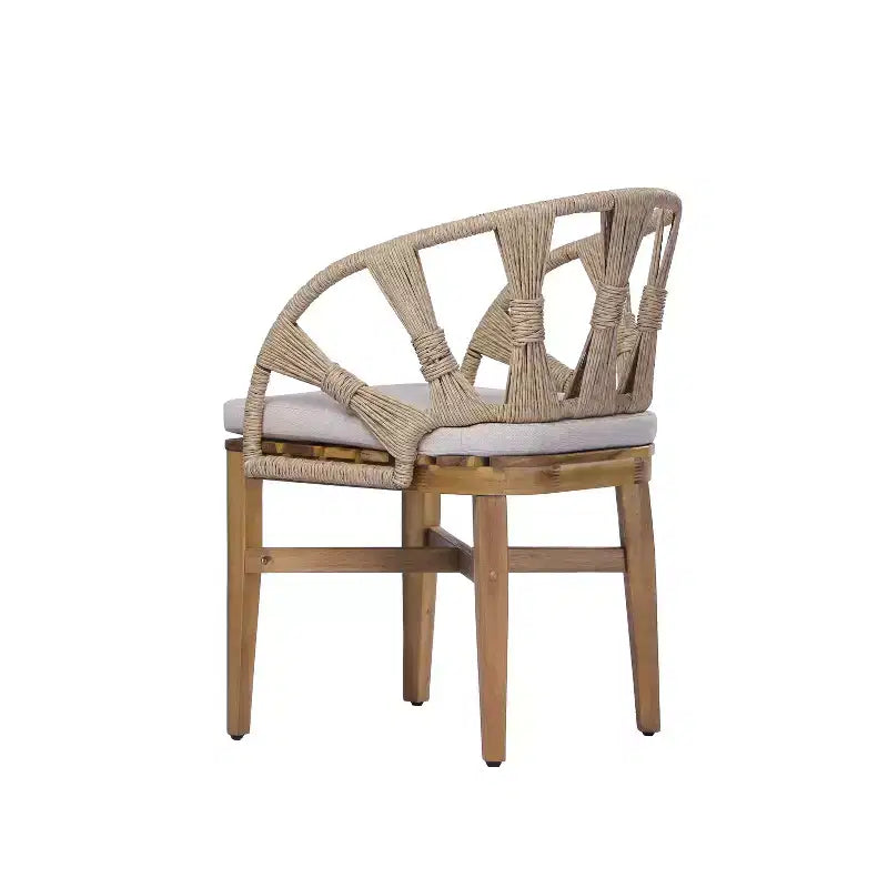 Christopher Knight Home Ferb 7-teiliges Boho-Gartenmöbelset aus Akazienholz und Korbgeflecht mit Sitzkissen